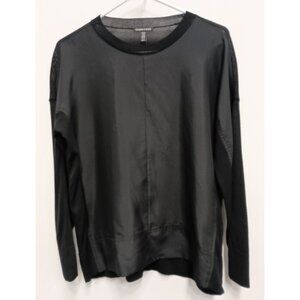Eillen Fisher Womens Sweater XS Black Silk Blend Minimalist Capsule Sustainable